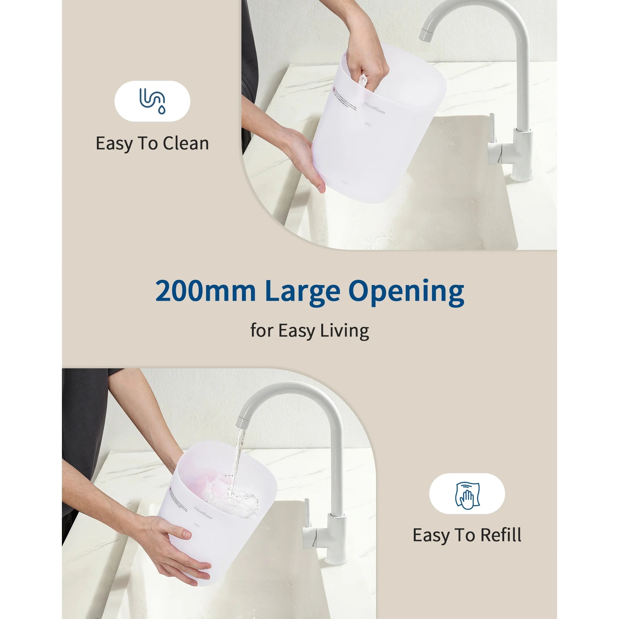 TaoTronics Humidifiers for Bedroom Home, (4L Water Tank) Top-filled Smart Quiet Cool Mist Humidifiers for Large Room, 360°Nozzle & Nightlight, 30H Runtime Air Humidifiers for Baby Nusery,Offices,Plants WM