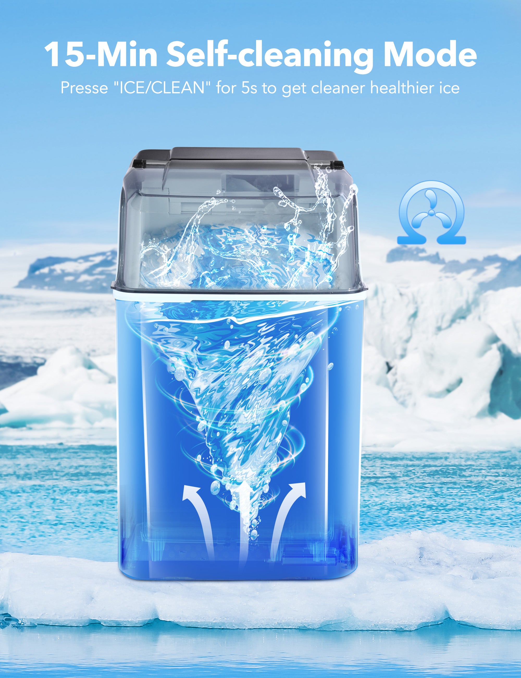 TaoTronics Ice Maker NB-IC001, Smart Countertop Compact Machine with One Click