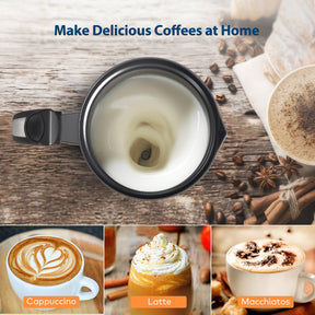 Miroco Milk Frother 011,with Hot & Cold Milk Functionality, Automatic Stainless Steel Milk Steamer