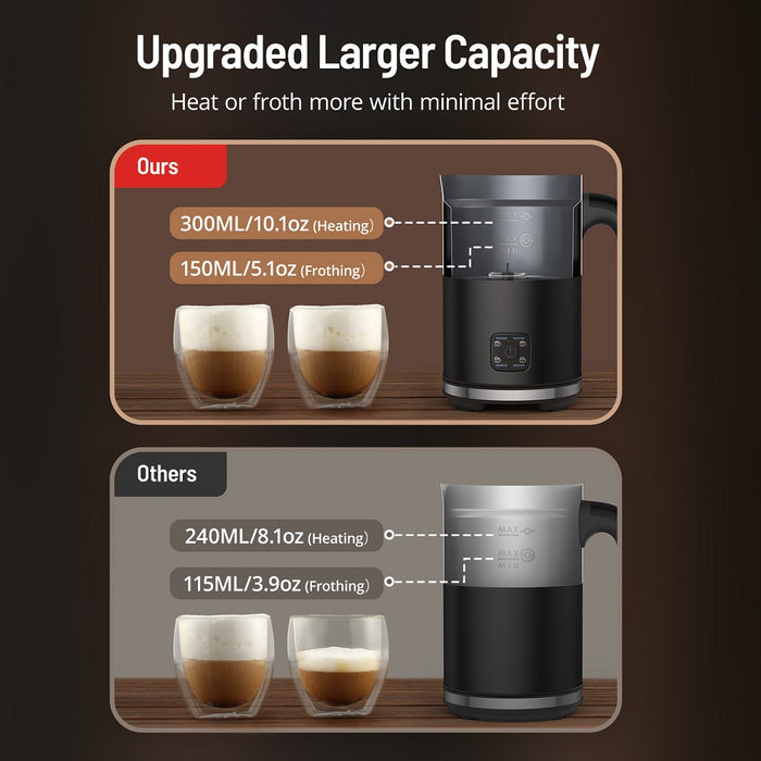 Miroco Milk Frother, Stainless Steel Milk Steamer , Automatic Foam