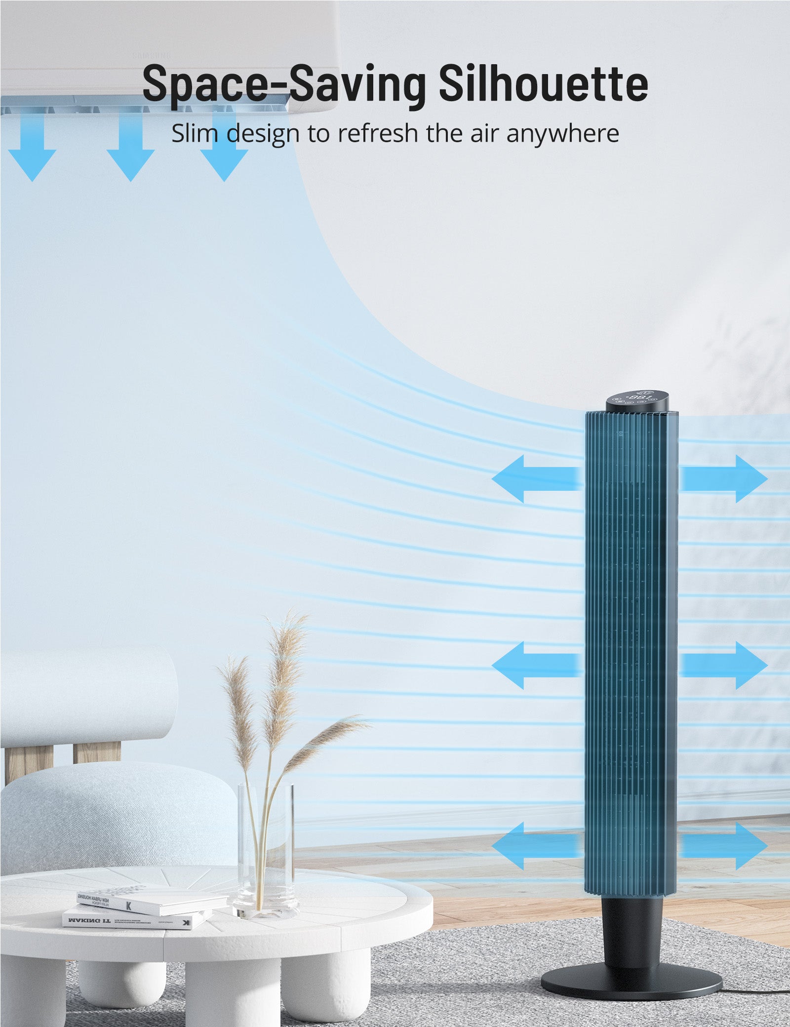Oscillating Tower Fan TF005, 42” or 36” Height Adjustable