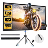 TaoTronics Projector Screen with Stand HP006, 80/100 inch Projector Screen 16:9 4K HD PVC
