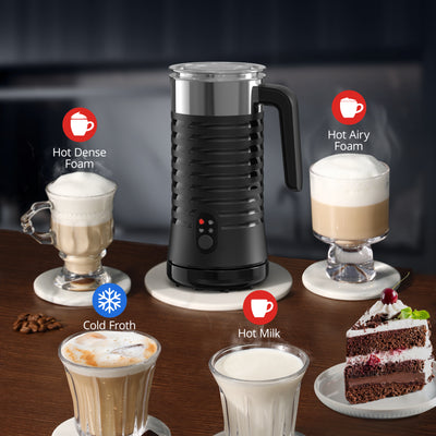 10.1 oz 4-in-1 Milk Frother and Steamer with Handle