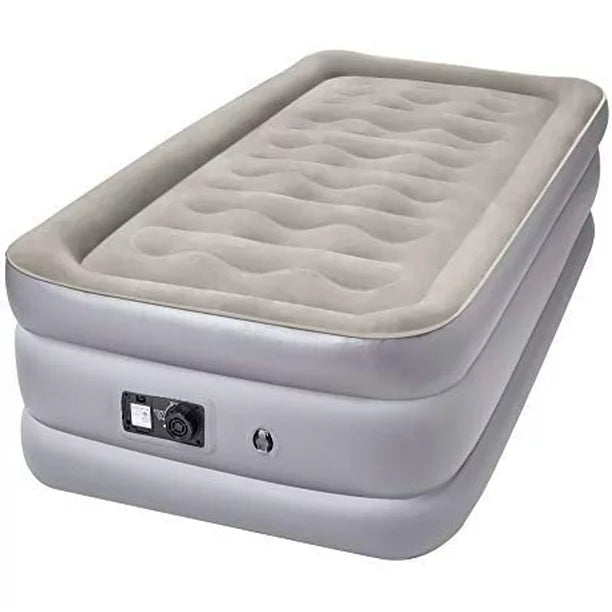 Air Mattress Twin Size with Built-in Pump, Blow Up Inflatable Airbed with a Storage Bag, Height 19"