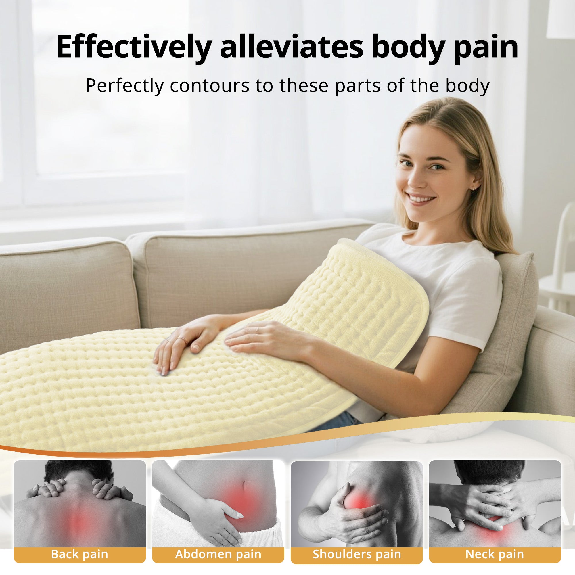 Siinsay Heating Pad, Electric Heating Pad for Back Pain Relief, 17*33 in WM