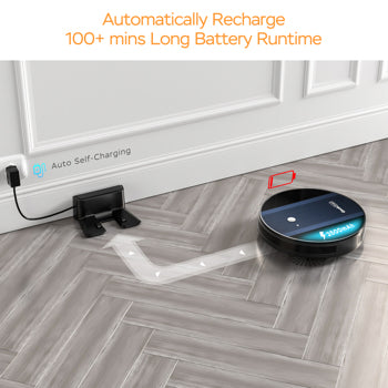 Geek Smart G6 gyroscope Robot Vacuum Cleaner, Ultra-Thin, 1800Pa Strong Suction,  Wi-Fi Connected APP