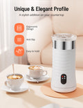 Milk Frother, 4-in-1 Milk Frother and Steamer, Hot & Cold Foam Maker with Silent Operation & Auto Shut-off WM-