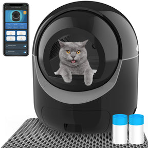 Self-Cleaning Cat Litter Box, Automatic Cat Litter Box for Multiple Cats with APP Control