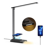 Sympa Table Lamp DL048, Eye-Caring Technology With 5W Wireless Charger Black