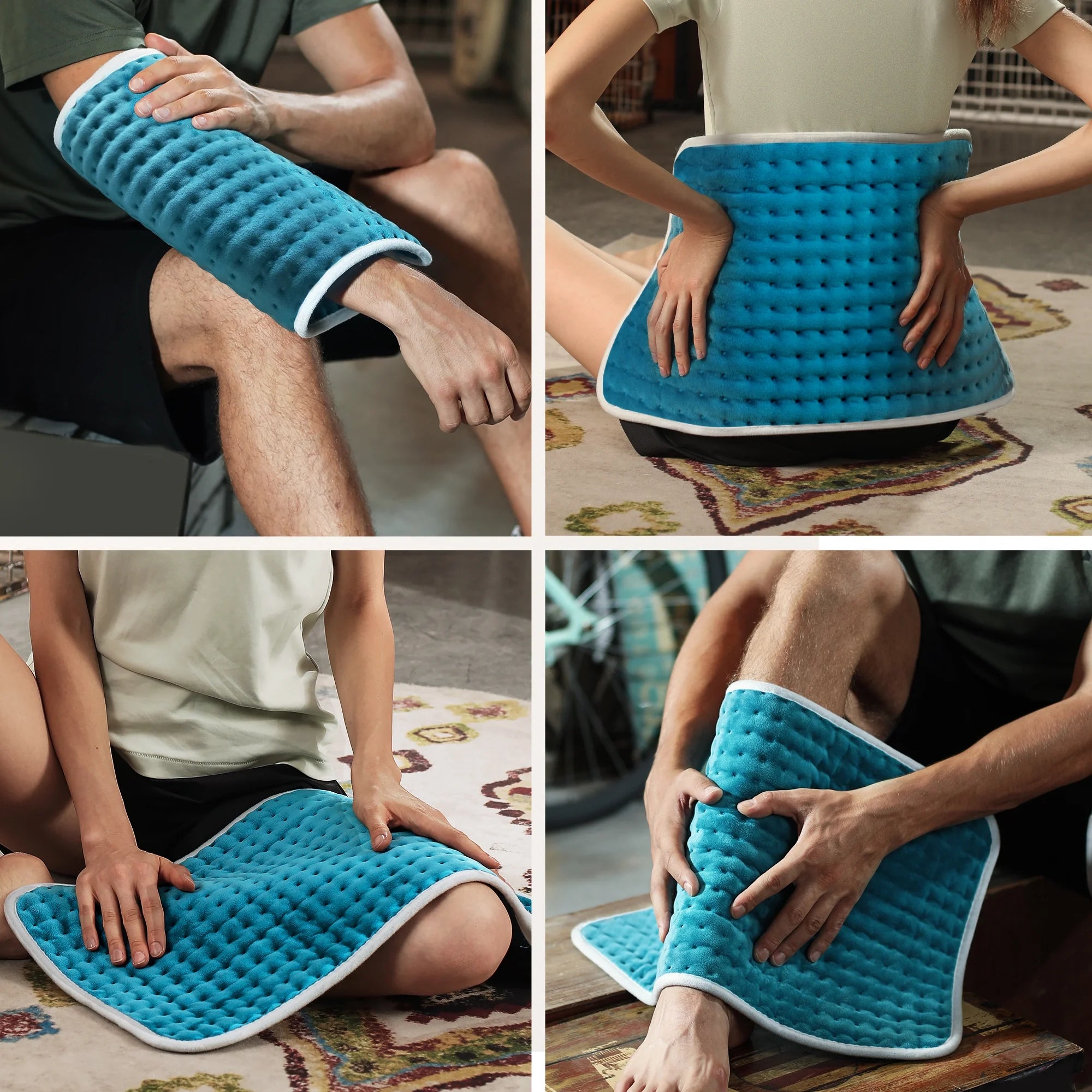 Sable Electric Heating Pad for Back, Neck Shoulders Fatigue and Cramps, 12x24x0.4In,FSA-Eligible(Blue) WM-