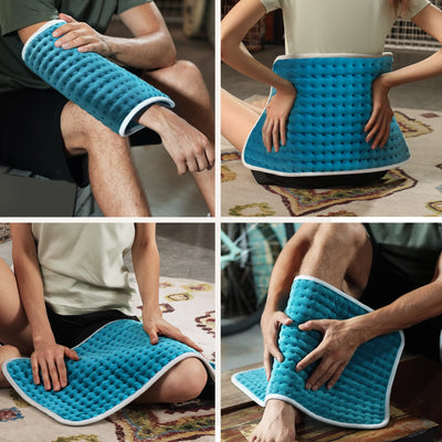 Sable Electric Heating Pad for Back, Neck Shoulders Fatigue and Cramps, 12x24x0.4In,FSA-Eligible(Blue) WM-