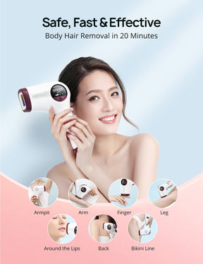 EVAJOY IPL Hair Removal for Women and Men, At-Home Hair Remover with 5 Intensity Levels, Auto Mode