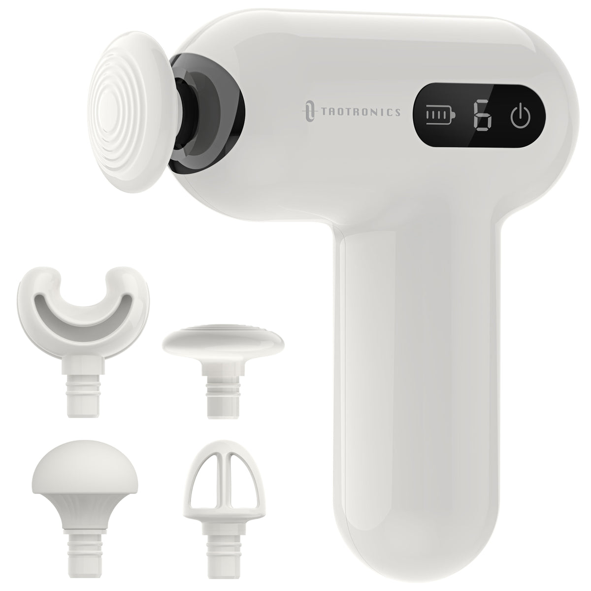 TaoTronics TT-PCA005 Mini Massage Gun, Portable Deep Tissue Massager with 6 Speeds & Quiet Motor