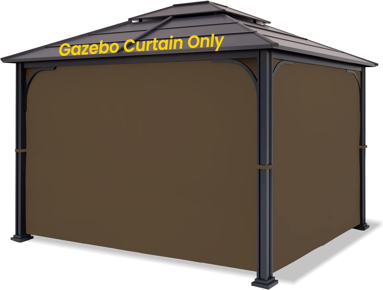 OLILAWN 10' x 12' Gazebo Universal Replacement Privacy Curtain,  Privacy Canopy Side Wall