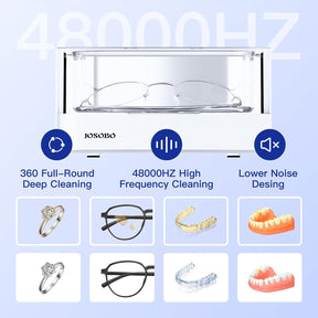 Ultrasonic Jewelry Cleaner, Ultrasonic Cleaner Machine with Digital Timer and 304 Stainless Steel Tank