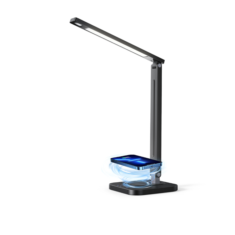 TaoTronics New LED Desk Lamp 38 with QI-Enabled Tech, Real Stable WIRELESS Fast Charging