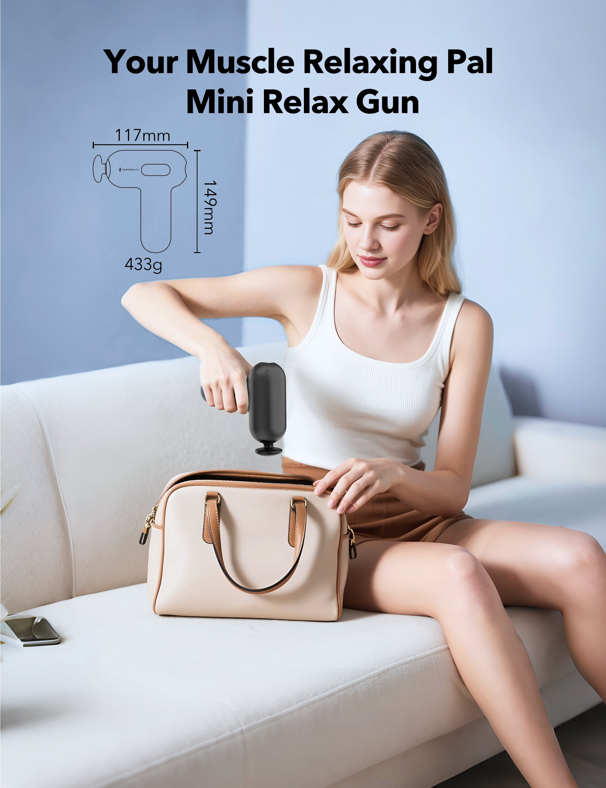 TaoTronics | Massage Gun TT-PCA005, LED Touch Control Massager