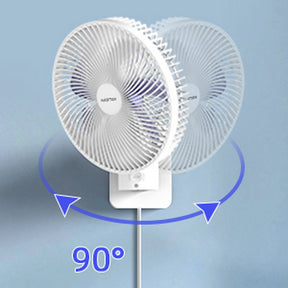 8” Small Wall Mount Fan with Remote Control, 90°Oscillating