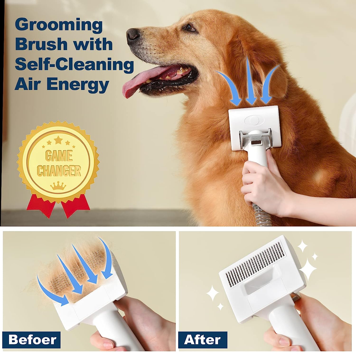 Ehohed Dog Grooming Kit with5 in 1 Pet Grooming Tools,2L Bust Box