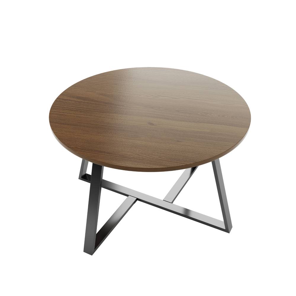 Coffee Table, 27.6" Round Coffee Table with Tempered Glass Surface