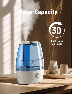 Paris Rhône Cool Mist Humidifier, 3.2L Water Tank, Up to 30 Hours, Easy Fill Water Tank, 2 Mist Modes, Quiet Ultrasonic Humidifiers