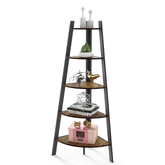 Tall Corner Shelf, 5-Tier Corner Bookshelf