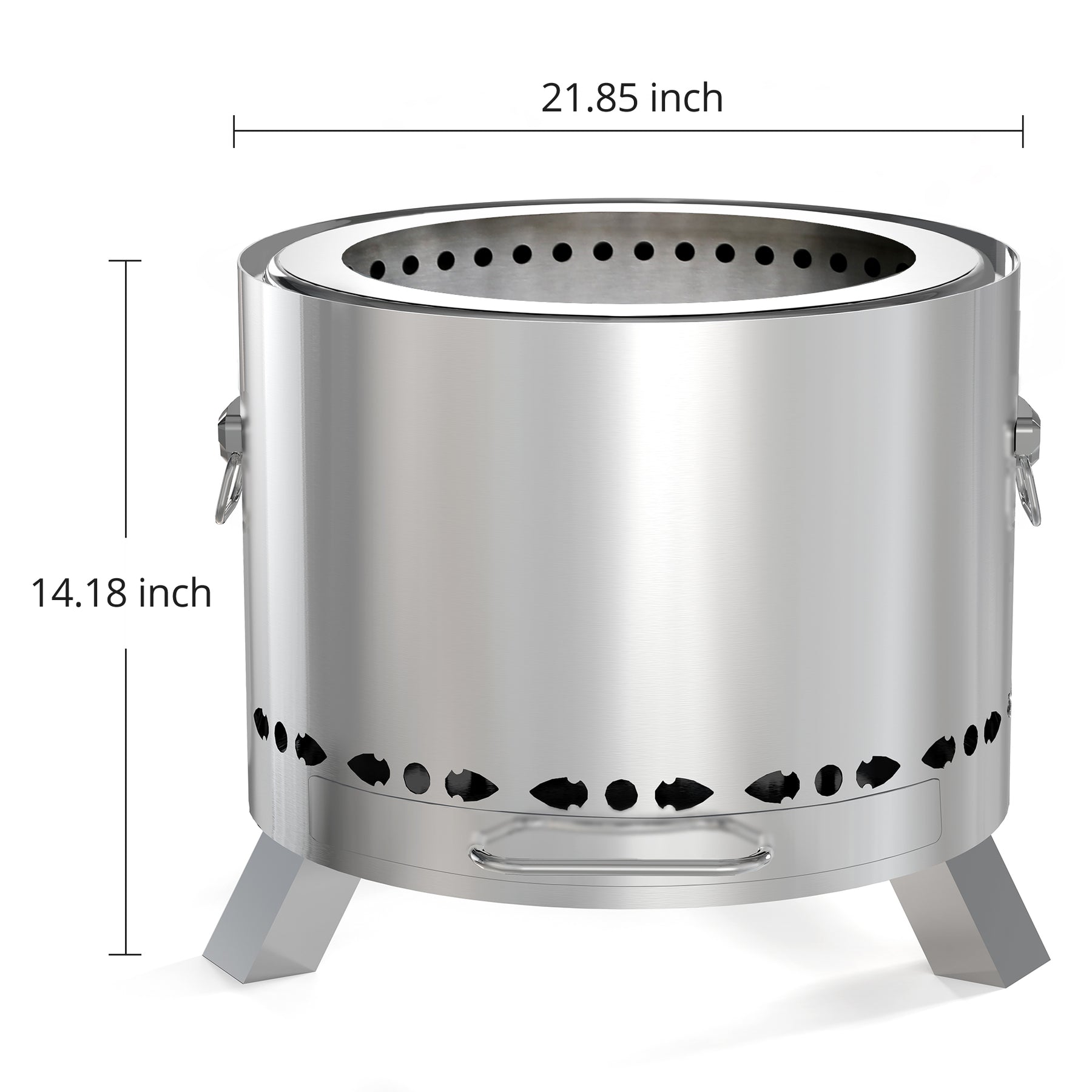 SWIPESMITH Smokeless Stove Bonfire, Portable Stainless Steel Fire Pit Ideal for Indoor and Outdoor Camping