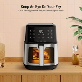 TaoTronics Air Fryer 011, 8-in-1 Airfryer Oven with Viewing Window Smart Touch 5.3 Quart 2024