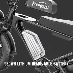 2023 Off Road Mountain Electric Bike 20'' Fat tires 1200W Powerful Motor