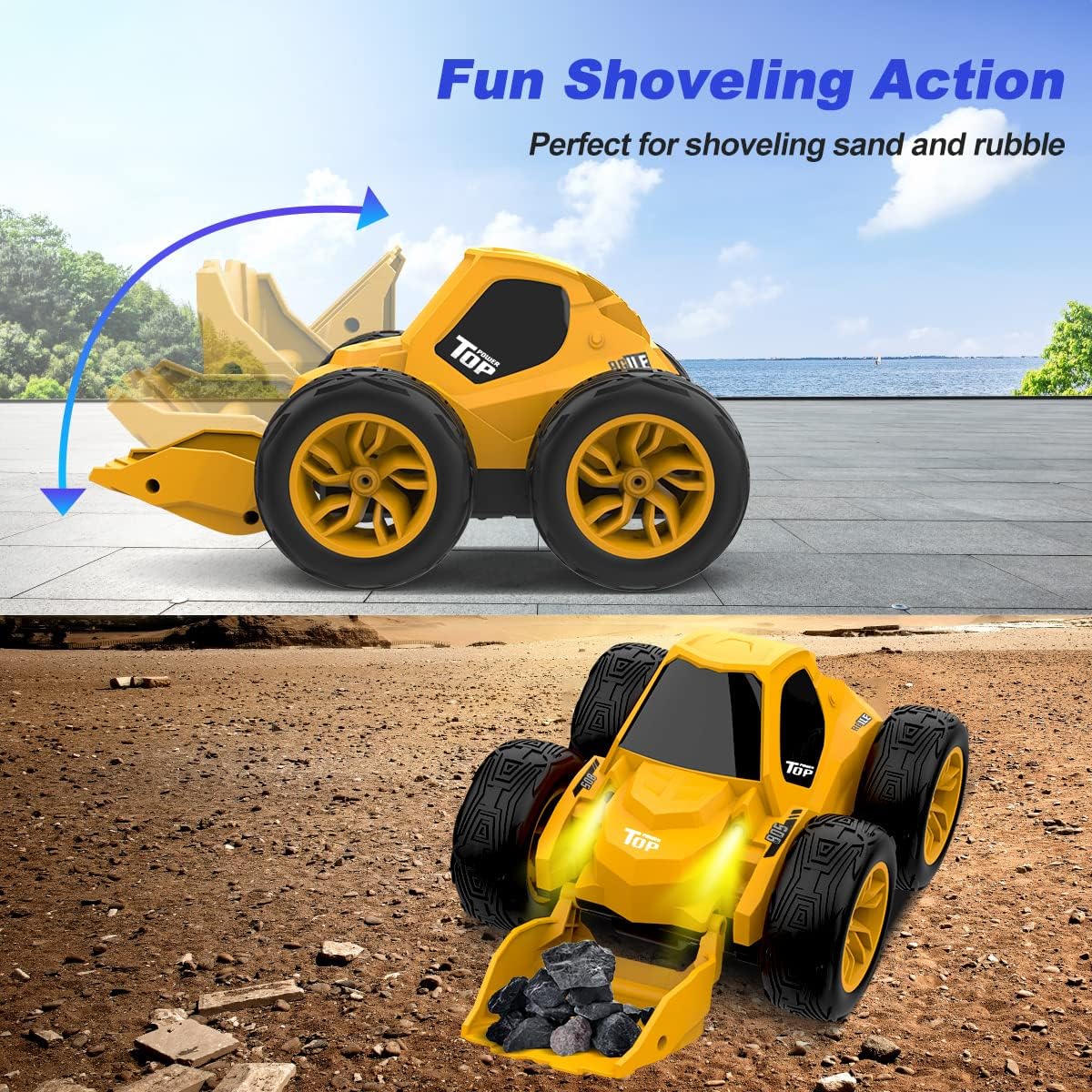 KATTUN Remote Control Car, 360° Flip and Rotation RC Bulldozer Toy, 2.4Ghz Stunt Car