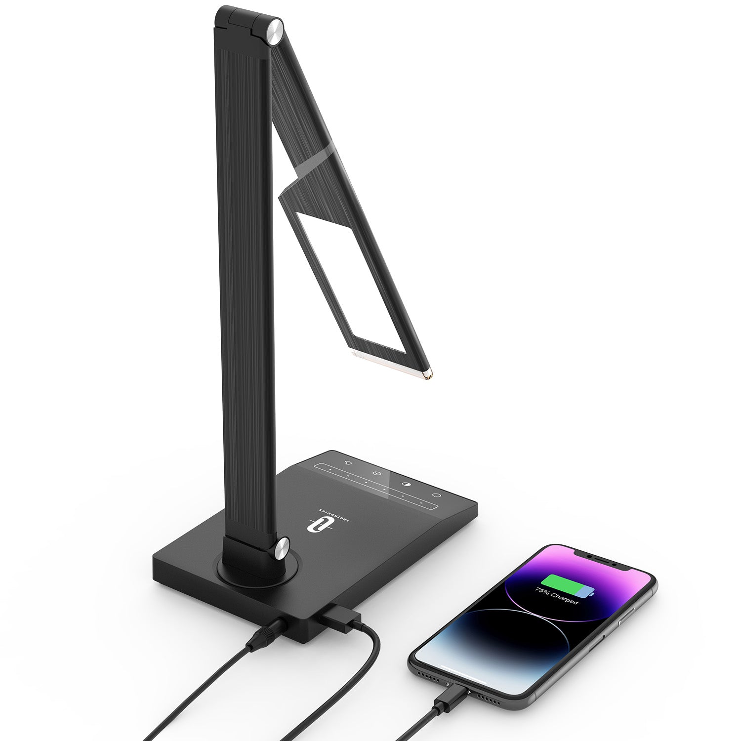 TapTronics DL048 LED Desk Lamp with Fast Wireless Charger&5V/1A USB Port
