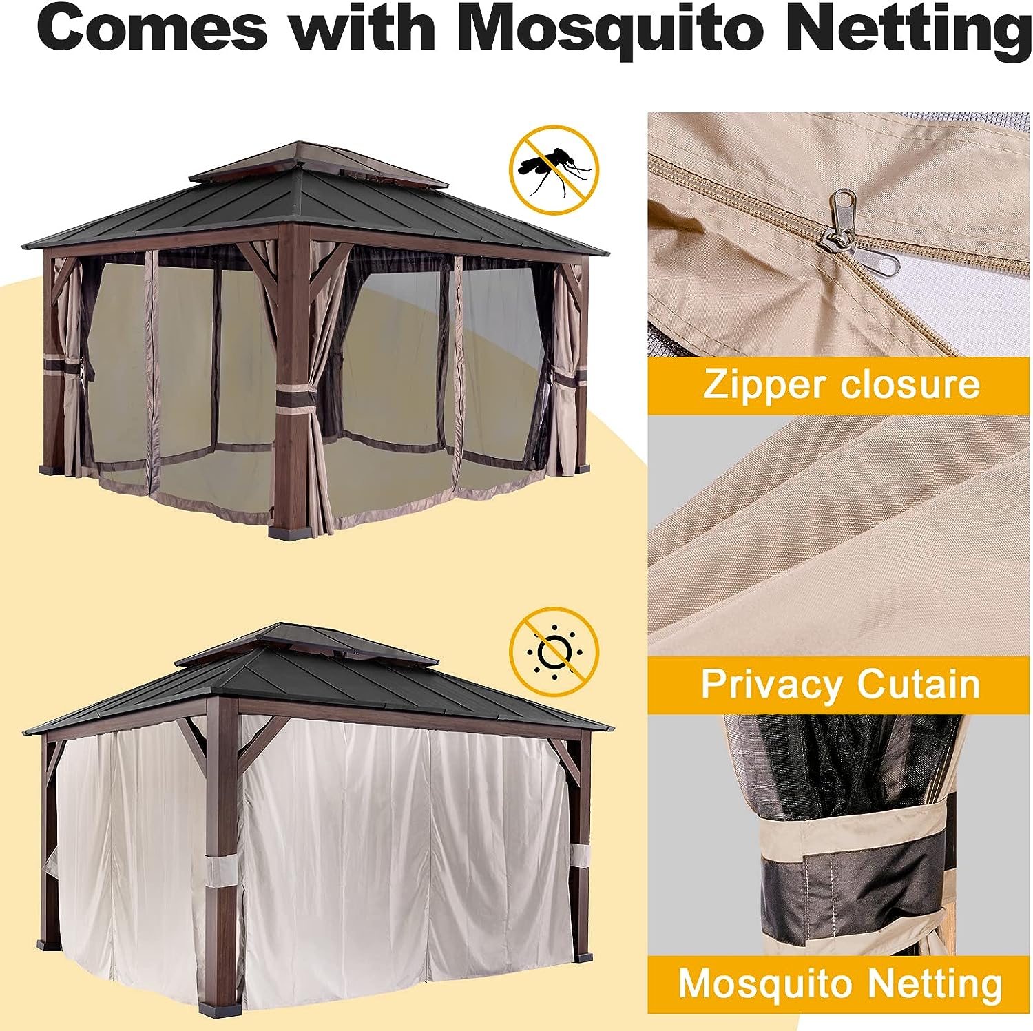 Comes with Mosquito Netting
