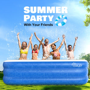 Evajoy Inflatable EJ-HF021 Outdoor Family Large Pool for Toddlers, Kids, Adults  WM-