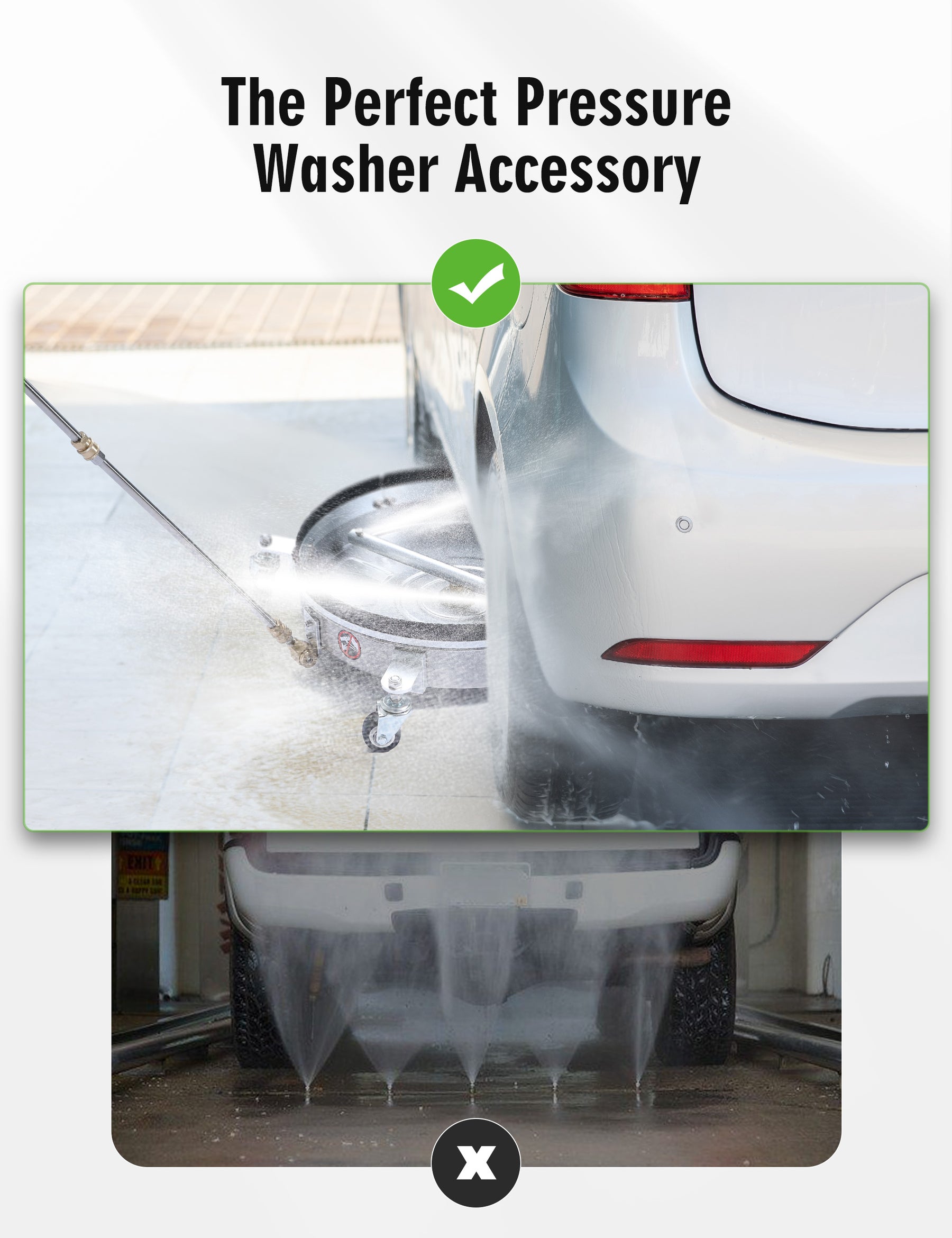 SWIPESMITH 15/18 Inch Pressure Washer Surface Cleaner, Pressure Washer