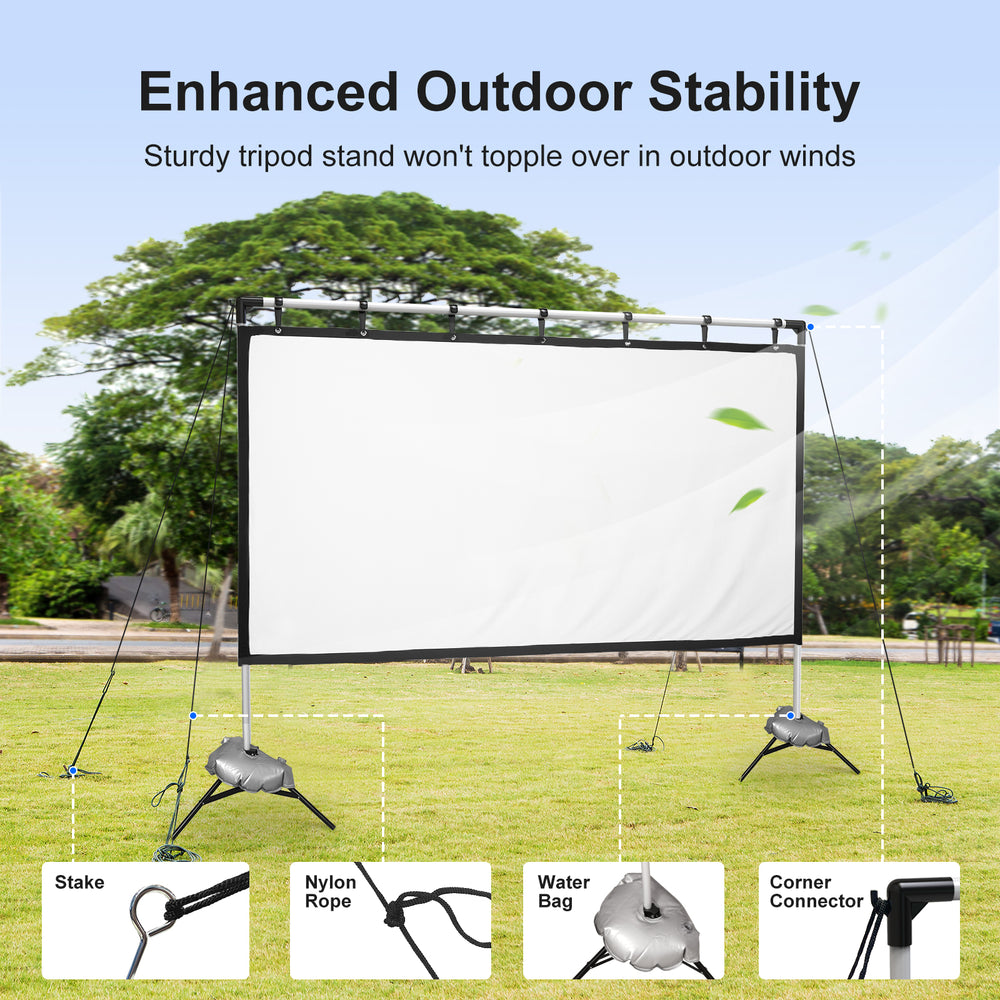 TaoTronics Projector Screen and Stand, 100 inch Rear Front Portable Pr