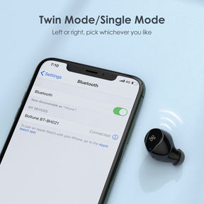 Taotronics Wireless Earbuds BH021, 4 Mics, IPX7 Waterproof, 36Hrs Playtime, Lightweight Stereo Headphones
