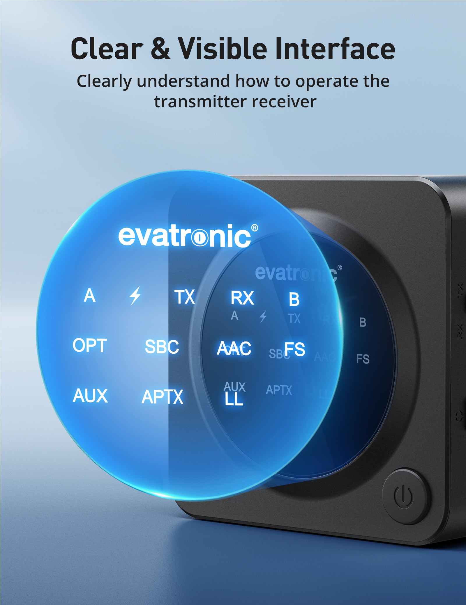 Evatronic BA007 Bluetooth 5.0 Transmitter Receiver for TV/PC