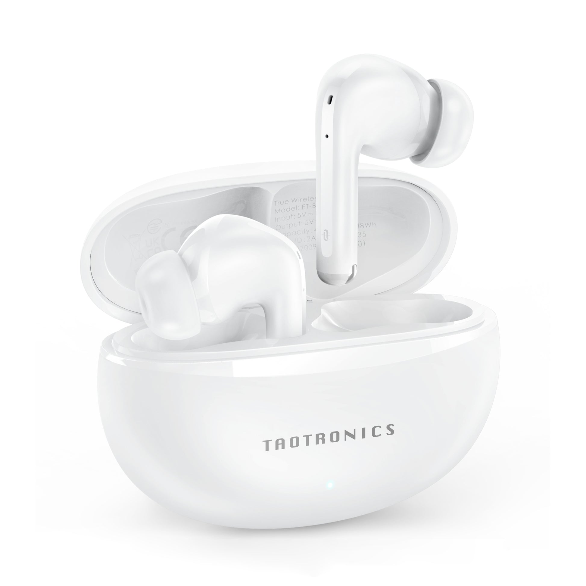 TT-BH1118 TaoTronics Wireless Earbuds, 25 dB Noise Cancelling 24H Playtime IPX5 Pass-Through Mode 4 Mic ENC
