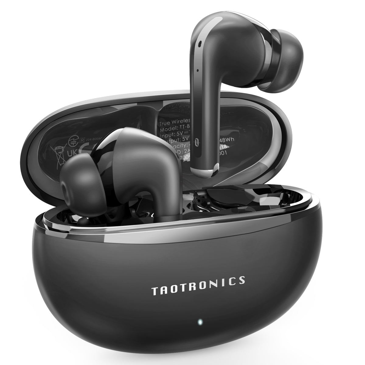 TaoTronics Wireless Earbuds BH1118, 25 dB Noise Cancelling 24H Playtime IPX5 Pass-Through Mode 4 Mic ENC