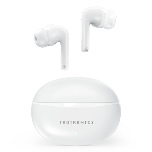 TT-BH1118 TaoTronics Wireless Earbuds, 25 dB Noise Cancelling 24H Playtime IPX5 Pass-Through Mode 4 Mic ENC