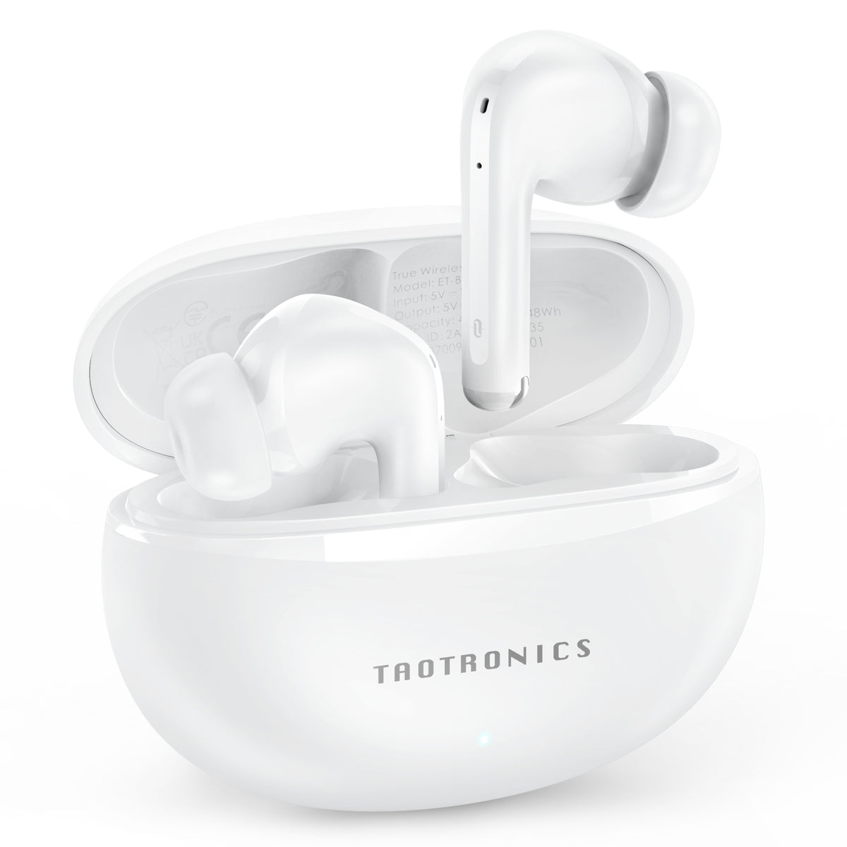 TaoTronics Wireless Earbuds BH1118, 25 dB Noise Cancelling 24H Playtime IPX5 Pass-Through Mode 4 Mic ENC