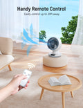 Taotronics Desk Fan with Remote, Cover 161sq.ft, 3 Speeds 8" Oscillating Smart Touch Quiet Air Circulator Fan WM-