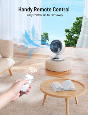 Taotronics Desk Fan with Remote, Cover 161sq.ft, 3 Speeds 8" Oscillating Smart Touch Quiet Air Circulator Fan
