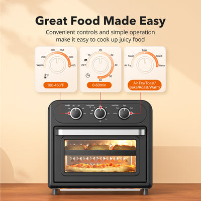 TaoTronics | 14.8 QT ,9 in 1 ,1700W Oil-less Air Fryer TT-AF010