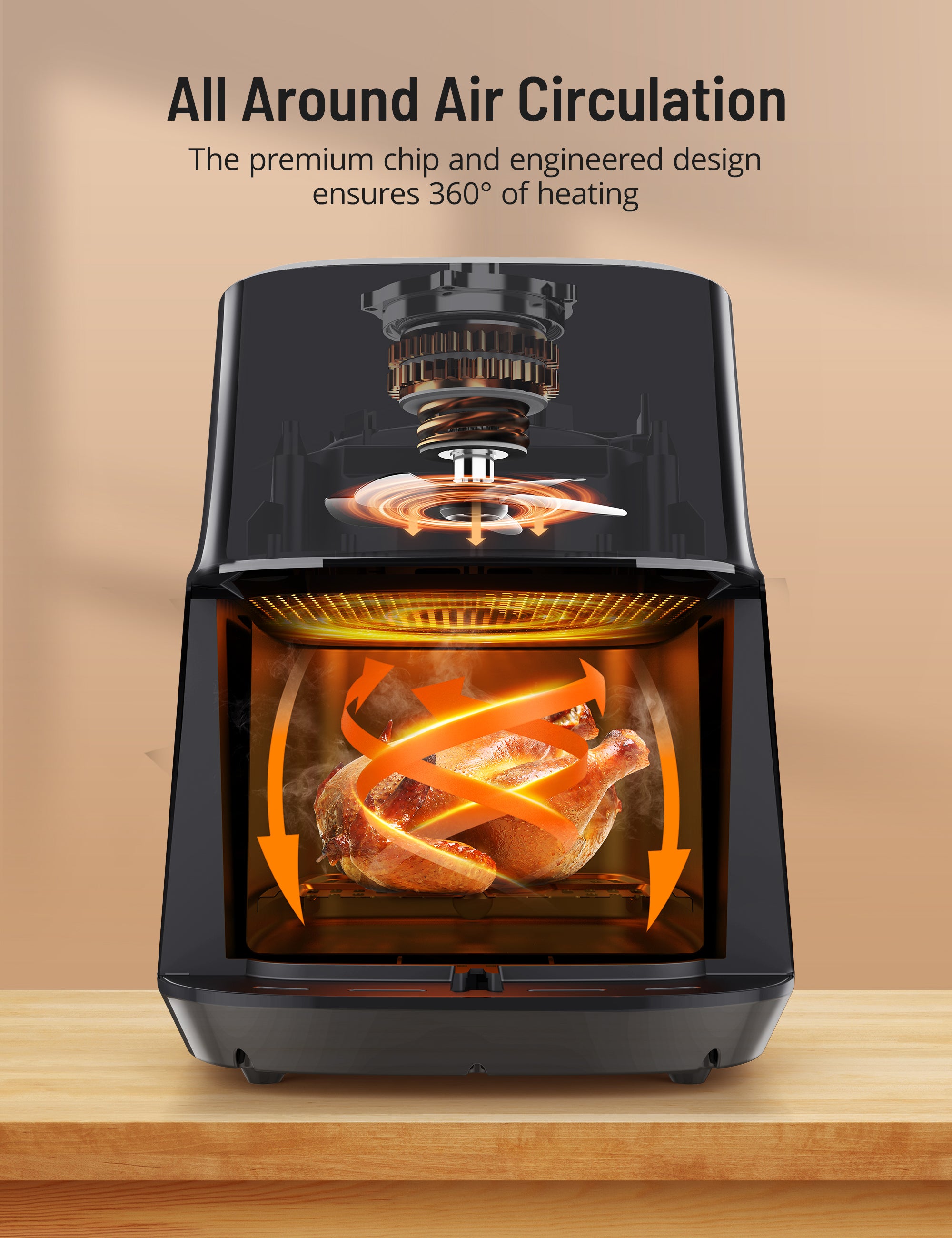 8 Modes To Cook Everything Cook a variety of foods with the one-button touch control