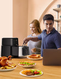 Paris Rhône 5.3 Quart Air Fryer AF014 with Viewing Window, 8-In-1 Toaster Oven Cooker WM