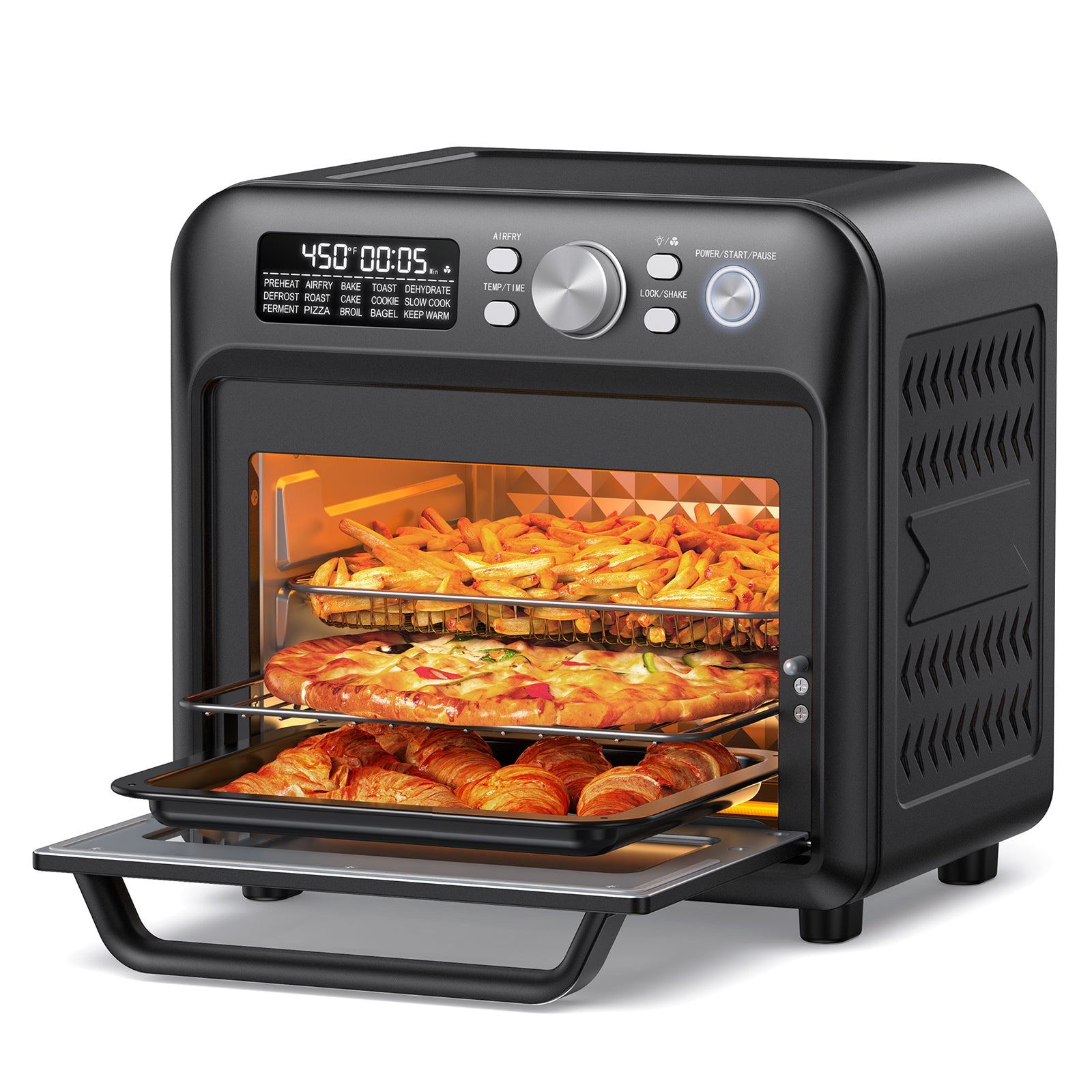 Air Fryer Oven 25 Quart, 7-in-1 Large Toaster Oven Air Fryer Combo