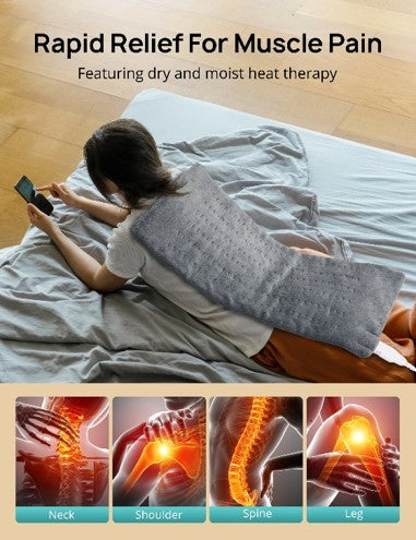 Rapid Relief For Muscle Pain Featuring dry and moist heat therapy