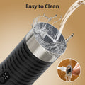 Milk Frother, 4-in-1 Milk Frother and Steamer, Hot & Cold Foam Maker with Silent Operation & Auto Shut-off WM-