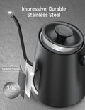 Paris Rhône Gooseneck Electric Kettle EK019, 4 Variable Presets1℉ Temperature，Control & LED Real-Time Temperature Display, 24H Keep Warm